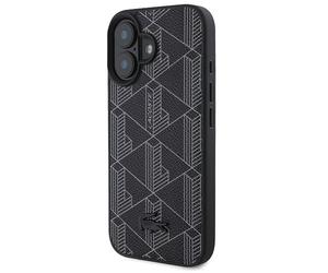 Étui Lacoste LCHMP16PBSK iPhone 16 6.1 noir étui rigide Blend Monogram MagSafe