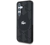 Étui Lacoste Monogram W/ Silver Croc Logo MagSafe pour Samsung Galaxy S25 noir