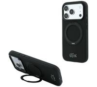 Étui Lacoste Petit Pique avec support MagSafe à anneau pour iPhone 18 Pro Max / 17 Pro Max, noir