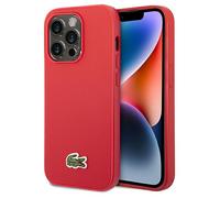 Étui Lacoste pour iPhone 14 Pro 6.1 rouge étui rigide Iconic Petit Pique MagSafe