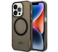 Étui Lacoste pour iPhone 14 Pro Max 6.7 noir étui rigide Transparent MagSafe