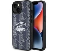 Étui Lacoste pour iPhone 15 6.1 bleu marine étui rigide Monogram Vintage Logo MagSafe