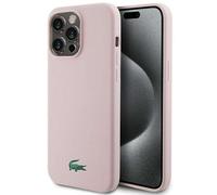 Étui Lacoste pour iPhone 15 Pro 6.1 rose étui rigide Silicone MagSafe