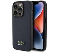 Housse Lacoste iPhone 15 Pro Max, Navy - Iconic Petit Piqué Woven Logo MagSafe