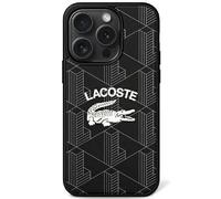 Étui Lacoste pour iPhone 15 Pro Max 6.7 noir étui rigide Monogram Vintage Logo MagSafe