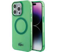 Étui Lacoste pour iPhone 15 Pro Max 6.7 vert étui rigide Transparent MagSafe