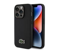 Étui Lacoste pour iPhone 15 Pro Max, Noir - Iconic Petit Piqué Woven Logo MagSafe