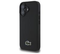 Étui Lacoste pour iPhone 16 6.1 noir étui rigide Iconic Petit Pique MagSafe