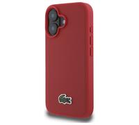Étui Lacoste pour iPhone 16 Plus 6.7 roige étui rigide Iconic Petit Pique Woven Logo