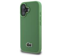 Étui Lacoste pour iPhone 16 Plus 6.7 vert étui rigide Iconic Petit Pique MagSafe