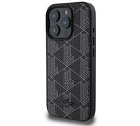 Étui Lacoste pour iPhone 16 Pro 6.3 noir étui rigide Blend Monogram MagSafe