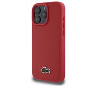 Étui Lacoste pour iPhone 16 Pro 6.3 rouge étui rigide Iconic Petit Pique MagSafe