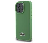 Étui Lacoste pour iPhone 16 Pro 6.3 vert étui rigide Iconic Petit Pique MagSafe