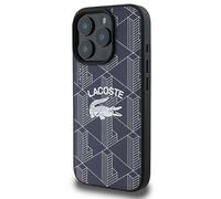Étui Lacoste pour iPhone 16 Pro Max 6.9 bleu marine étui rigide Monogram Vintage Logo MagSafe