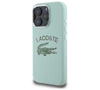 Étui Lacoste pour iPhone 16 Pro Max 6.9 menthe étui rigide Silicone Cracked Logo MagSafe