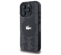 Étui Lacoste pour iPhone 16 Pro Max 6.9 noir étui rigide IML Blend Monogram MagSafe
