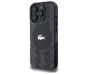 Étui Lacoste pour iPhone 16 Pro Max 6.9 noir étui rigide IML Blend Monogram MagSafe