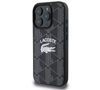 Étui Lacoste pour iPhone 16 Pro Max 6.9 noir étui rigide Monogram Vintage Logo MagSafe