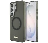 Étui Lacoste Shockproof Frosted Gold Logo MagSafe pour Samsung Galaxy S26 Ultra, noir