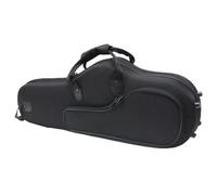 Étui léger et durable pour saxophone alto - Intérieur en peluche - Bandoulière réglable avec poche de rangement sur le devant - Housse en nylon (noir)