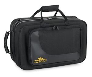 Étui Léger Lechgold Pour Bugle Bb - Lightcase Pour Tous Les Bugles Courants Avec Soupapes Perinet - Rembourrage Thermique - Poche Extérieure - Harnais De Sac À Dos - Embouchure Et Accessoires - Noir