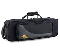 Étui Léger Lechgold pour Saxophone Soprano Droit - Lightcase pour saxophones soprano droits avec bec en S fixé - Poche extérieure - Harnais sac à dos - Compartiments séparés pour accessoires - Noir