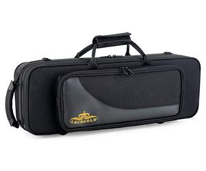 Étui Léger Lechgold pour Saxophone Soprano Droit - Lightcase pour saxophones soprano droits avec bec en S fixé - Poche extérieure - Harnais sac à dos - Compartiments séparés pour accessoires - Noir