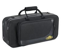Étui Léger Lechgold pour Trompette Bb avec pistons Perinet, rembourrage thermique, poche extérieure, harnais sac à dos, rangement embouchure et accessoires, couleur noir.