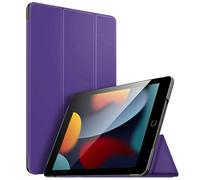 Étui léger pour Apple iPad 10,2" 9e/8e/7e génération, avec support magnétique intelligent, étui en cuir avec fermeture magnétique, anti-rayures et léger (2021/2020/2019) (violet)