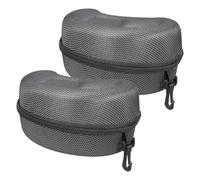 Etui Lunette Ski Lot de 2 boîtes à lunettes de moto résistantes aux chocs, étui à lunettes durable avec fermeture éclair, protection for lunettes de snowboard, espace supplémentaire