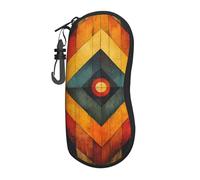 Etui Lunettes,Style Géométrique Vintage Du Sud-Ouest Lunette De Soleil Pochette Léger Robuste,Lunette De Pochette Pour Étude Homme Voyage 17X8X3.6Cm