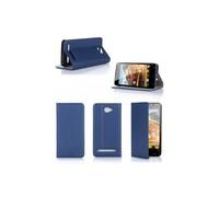 Etui luxe Archos 50 Neon / 50b Neon bleu Ultra Slim Cuir Style avec stand - Housse Folio Flip Cover coque de protection Archos 50 Neon bleue -