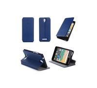 Etui luxe Archos 50e NEON bleu Cuir Style avec stand - Housse Folio Flip Cover coque de protection Archos 50E Neon bleu - Accessoires pochette XEPTIO