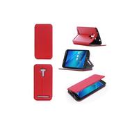 Etui luxe Asus ZenFone 2 Selfie ZD551KL 5,5 pouces rouge Ultra Slim Cuir Style avec stand - Housse coque de protection Asus ZenFone 2 Selphie 5,5