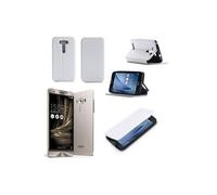 Etui luxe Asus Zenfone 3 ZE520KL 5,2 pouces blanc Ultra Slim Cuir Style avec stand - Housse coque de protection Asus ZenFone 3 ZE520KL 4G blanche -