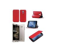 Etui luxe Asus Zenfone 3 ZE520KL 5,2 pouces rouge Ultra Slim Cuir Style avec stand - Housse coque de protection Asus ZenFone 3 ZE520KL 4G -