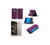 Etui luxe Asus Zenfone 3 ZE520KL 5,2 pouces violet Ultra Slim Cuir Style avec stand - Housse coque de protection Asus ZenFone 3 ZE520KL 4G violette -