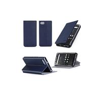 Etui luxe BlackBerry Keyone Ultra Slim bleu Cuir Style avec stand - Housse coque de protection pour Blackberry Key One 2017 AZERTY bleue -