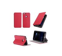 Etui luxe Huawei P10 LITE rouge Ultra Slim Cuir Style avec stand - Housse coque de protection smartphone Huawei 10 LITE 4G - Accessoires pochette :