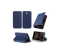 Etui luxe Huawei Y5 II 4G Ultra Slim bleu Cuir Style avec stand - Housse coque de protection pour Huawei Y5 2 Dual Sim bleue - Accessoires pochette