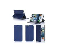 Etui luxe iPhone 6S 4.7 16/32/64 Go (Wifi/3G/4G/LTE) Ultra Slim bleu Cuir Style avec stand - Housse coque de protection pour Apple iPhone 6S 4,7