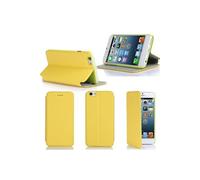 Etui luxe iPhone 6S 4.7 16/32/64 Go (Wifi/3G/4G/LTE) Ultra Slim jaune Cuir Style avec stand - Housse coque de protection pour Apple iPhone 6S 4,7