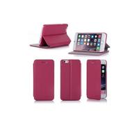 Etui luxe iPhone 6S 4.7 16/32/64 Go (Wifi/3G/4G/LTE) Ultra Slim rose Cuir Style avec stand - Housse coque de protection pour Apple iPhone 6S 4,7