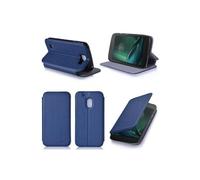 Etui luxe Lenovo Moto G4 PLAY 5 pouces 2016 bleu Ultra Slim Cuir Style avec stand - Housse Folio Flip Cover coque de protection (Motorola) Lenovo