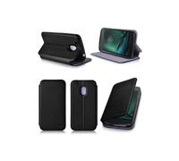 Etui luxe Lenovo Moto G4 PLAY 5 pouces 2016 noir Ultra Slim Cuir Style avec stand - Housse Folio Flip Cover coque de protection (Motorola) Lenovo