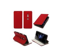 Etui luxe Pour Sony Xperia XZ2 4G rouge Ultra Slim Cuir Style avec stand - Housse coque de protection Pour Sony XZ2 Dual Sim smartphone 2018 -