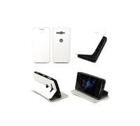 Etui luxe Pour Sony Xperia XZ2 Compact 4G blanc Ultra Slim Cuir Style avec stand - Housse coque de protection Pour Sony XZ2 Compact Dual Sim