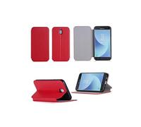 Etui luxe Samsung Galaxy J5 2017 Dual Sim 4G/LTE rouge Ultra Slim Cuir Style avec stand - Housse coque de protection Samsung Galaxy J5 2017 SM-J530F