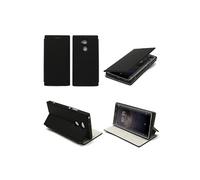 Etui luxe Sony Xperia XA2 Ultra noir Slim Cuir Style avec stand - Housse coque de protection Sony XA 2 Ultra 4G Dual Sim noire smartphone 2018 -