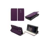 Etui luxe Sony Xperia XA2 Ultra violet Slim Cuir Style avec stand - Housse coque de protection Sony XA 2 Ultra 4G Dual Sim violette smartphone 2018 -